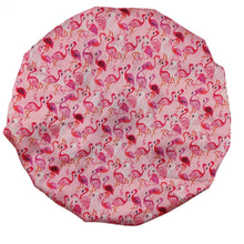 Load image into Gallery viewer, Flamingo Large Sleep Cap, Lined Bonnet