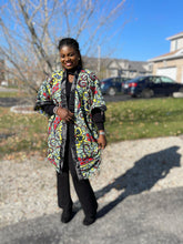 Load image into Gallery viewer, African Print Ankara Kimono One Size Dress - Kiekie Kimono (009)