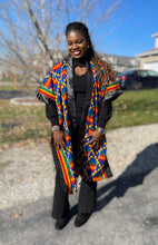 Load image into Gallery viewer, African Print Ankara Kimono One Size Dress - Kiekie Kimono 2.0 (007) 100% Cotton
