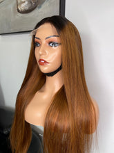 Load image into Gallery viewer, Straight 4x4 HD Lace Closure Glueless Wigs 200% Density 100% Human Hair color 1b/30