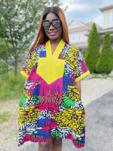 Load image into Gallery viewer, Tori Bubu Ankara Short Dress 03 - Yellow and MultiC