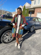 Load image into Gallery viewer, African Print Ankara Kimono One Size Dress - Kiekie Kimono (015)