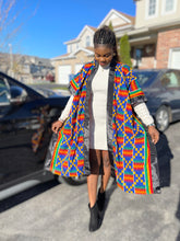 Load image into Gallery viewer, African Print Ankara Kimono One Size Dress - Kiekie Kimono 2.0 (007) 100% Cotton