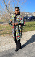 Load image into Gallery viewer, African Print Ankara Kimono One Size Dress - Kiekie Kimono (009)