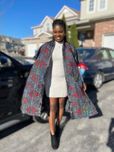 Load image into Gallery viewer, African Print Ankara Kimono One Size Dress - Kiekie Kimono (014)