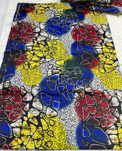 Load image into Gallery viewer, Adire brocade tie dye adire fabric sold by yard, kampala fabric for craft sewing 001
