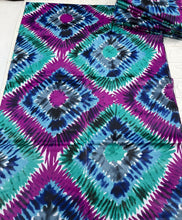 Load image into Gallery viewer, Adire brocade tie dye adire fabric sold by yard, kampala fabric for craft sewing 003