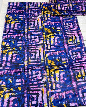 Load image into Gallery viewer, Adire brocade tie dye adire fabric sold by yard, kampala fabric for craft sewing 005