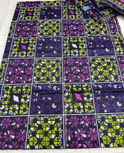 Load image into Gallery viewer, Adire brocade tie dye adire fabric sold by yard, kampala fabric for craft sewing 007