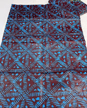 Load image into Gallery viewer, Adire brocade tie dye adire fabric sold by yard, kampala fabric for craft sewing 009