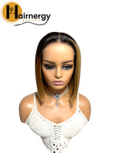 Load image into Gallery viewer, Balayage Wear & Go Glueless Straight Bob Wigs 180% Density 4×6 HD Lace Closure Wig Human Hair