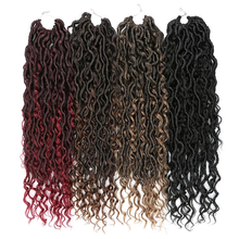Load image into Gallery viewer, 5 packs River Locs Curly Goddess Locs Crochet Hair Extension- 14 inches