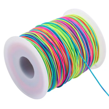 Load image into Gallery viewer, 100m Rainbow Elastic Cord Beading Thread Stretched String Craft Cord Bead String kids - 1mm