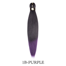 Load image into Gallery viewer, Hairnergy Braids Pre-Stretched 56'' Braiding Hair Extensions Ombre (color 1/Purple)