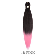 Load image into Gallery viewer, Hairnergy Braids Pre-Stretched 56'' Braiding Hair Extensions Ombre (color 1/Pink)