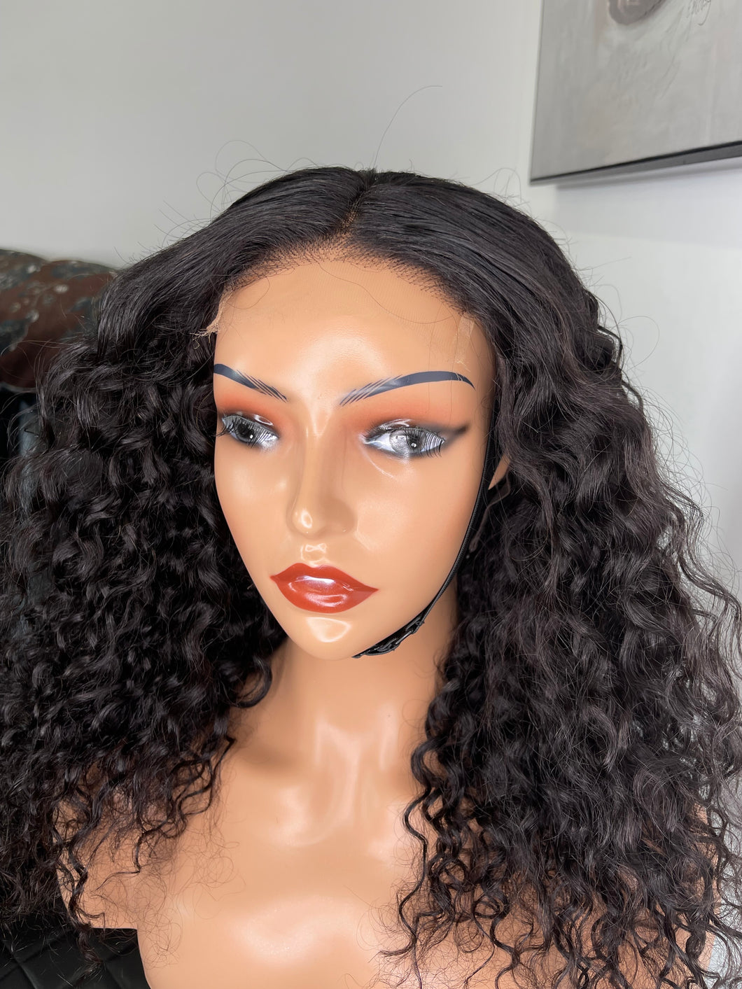 Water Wave 4x4 HD Lace Closure Glueless Wigs 200% Density 100% Human Hair color