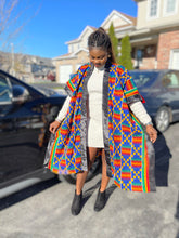 Load image into Gallery viewer, African Print Ankara Kimono One Size Dress - Kiekie Kimono 2.0 (007) 100% Cotton
