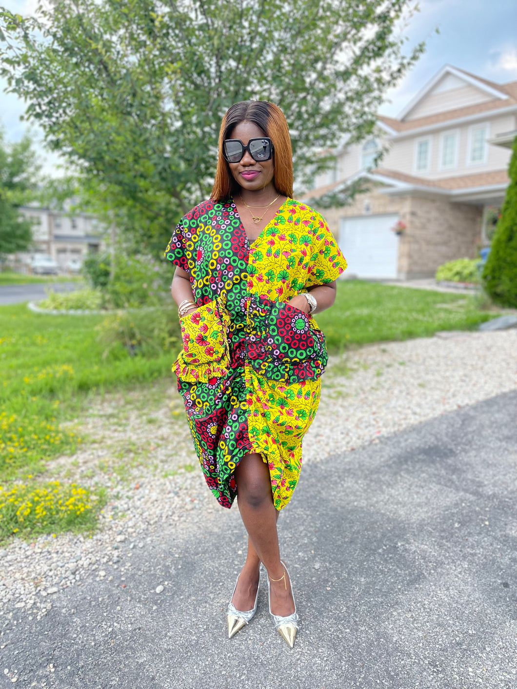 Rolly Babe Ankara Dress Yellow