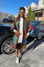 Load image into Gallery viewer, African Print Ankara Kimono One Size Dress - Kiekie Kimono (015)
