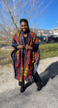 Load image into Gallery viewer, African Print Ankara Kimono One Size Dress - Kiekie Kimono 2.0 (008)
