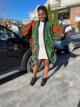 Load image into Gallery viewer, African Print Ankara Kimono One Size Dress - Kiekie Kimono (016)
