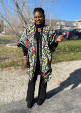 Load image into Gallery viewer, African Print Ankara Kimono One Size Dress - Kiekie Kimono (009)
