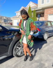 Load image into Gallery viewer, African Print Ankara Kimono One Size Dress - Kiekie Kimono (016)
