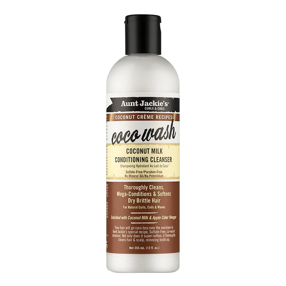 AUNT JACKIE'S Coco Wash Coconut Milk Conditioning Cleanser (12oz) Shampoo