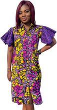 Load image into Gallery viewer, Zanele Flare Shirt Dress
