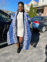 Load image into Gallery viewer, African Print Ankara Kimono One Size Dress - Kiekie Kimono 2.0 (006) 100% Cotton
