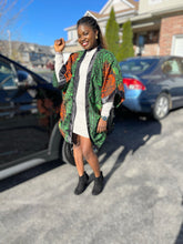 Load image into Gallery viewer, African Print Ankara Kimono One Size Dress - Kiekie Kimono (016)
