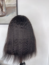 Load image into Gallery viewer, Kinky Straight Headband Wig 100% Human Hair Wig 180% Density Glueless Natural Black
