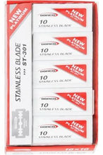 Load image into Gallery viewer, DORCO Platinum Stainless Steel Blades Red ST301 [10 BladesX10ct/Pack
