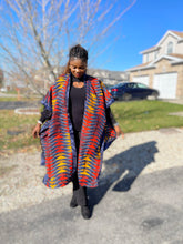 Load image into Gallery viewer, African Print Ankara Kimono One Size Dress - Kiekie Kimono 2.0 (008)
