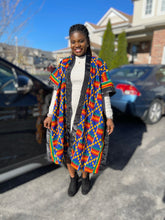 Load image into Gallery viewer, African Print Ankara Kimono One Size Dress - Kiekie Kimono 2.0 (007) 100% Cotton
