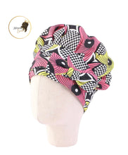 Load image into Gallery viewer, Kids Satin Hair Bonnet Sleep Cap with elastic and extra long tie band
