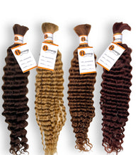 Load image into Gallery viewer, Deep Curl Bulk Hair Extensions for Braiding 100% Human Hair 100g
