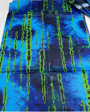 Load image into Gallery viewer, Adire brocade tie dye adire fabric sold by yard, kampala fabric for craft sewing 008
