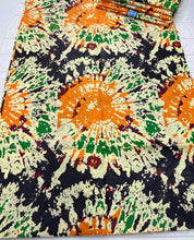 Load image into Gallery viewer, Adire brocade tie dye adire fabric sold by yard, kampala fabric for craft sewing 010
