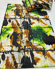 Load image into Gallery viewer, Adire brocade tie dye adire fabric sold by yard, kampala fabric for craft sewing 015
