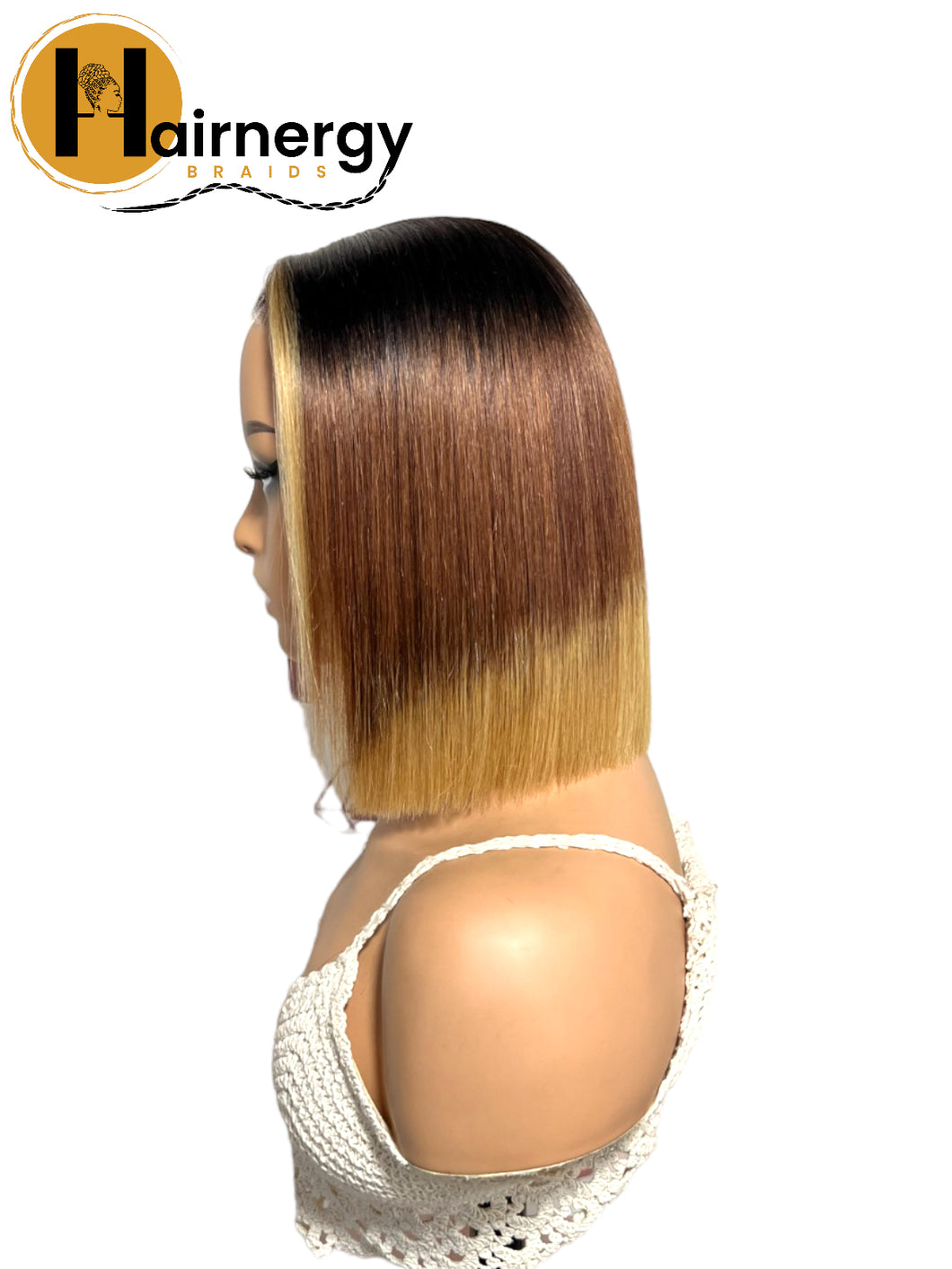Balayage Wear & Go Glueless Straight Bob Wigs 180% Density 4×6 HD Lace Closure Wig Human Hair