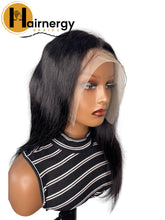 Load image into Gallery viewer, Straight Transparent Lace Human Hair Wig 13x4 free Part 180% Density
