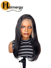Load image into Gallery viewer, Straight Transparent Lace Human Hair Wig 13x4 free Part 180% Density
