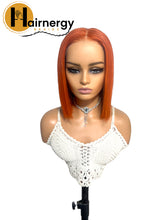 Load image into Gallery viewer, Copper Wear &amp; Go Glueless Straight Bob Wigs 180% Density 4×6 HD Lace Closure Wig Human Hair
