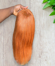 Load image into Gallery viewer, 4x4 Beginner Friendly Ginger Straight Bob Transparent Lace Human Hair Wig180% Density
