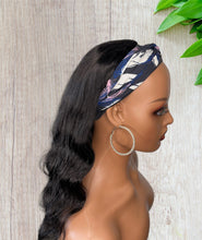 Load image into Gallery viewer, Body Wave Headband Wig 100% Human Hair Wig 180% Density Glueless Natural Black
