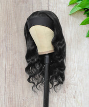 Load image into Gallery viewer, Body Wave Headband Wig 100% Human Hair Wig 180% Density Glueless Natural Black

