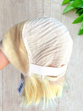 Load image into Gallery viewer, 613 Blond Colored Straight Bob Transparent Lace Human Hair Wig 13x4 free Part 180% Density
