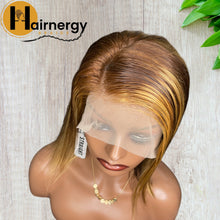 Load image into Gallery viewer, Color 27/30 Balayage Straight Bob Wig Free Parting 13x4 Lace Frontal Wig
