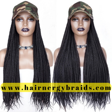 Load image into Gallery viewer, Braided Hat Wig | Summer Hat | Baseball Hat Braid Cap - Camo Baseball Hat | 1B
